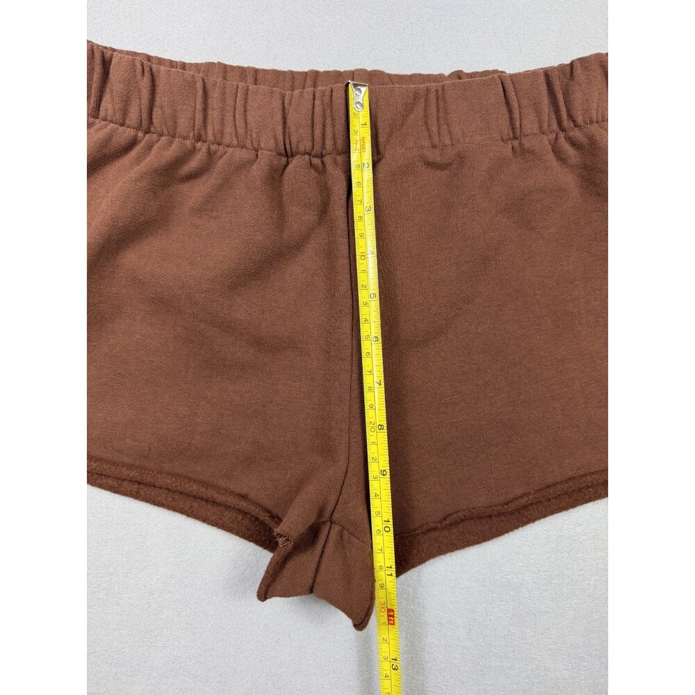 Playboy X Pacsun Y2K Rhinestone Brown Raw Hem Sweat Mini Shorts Women’s XS - Picture 7 of 7